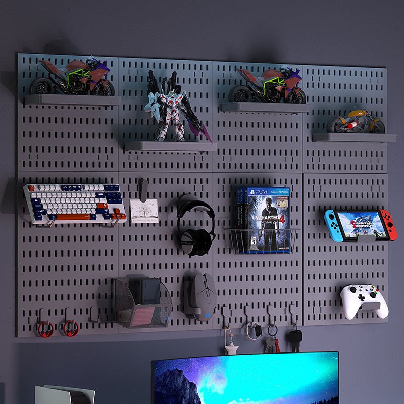 Commercial Kitchen Organization - Non Drill Wall Mounted Storage Pegboard