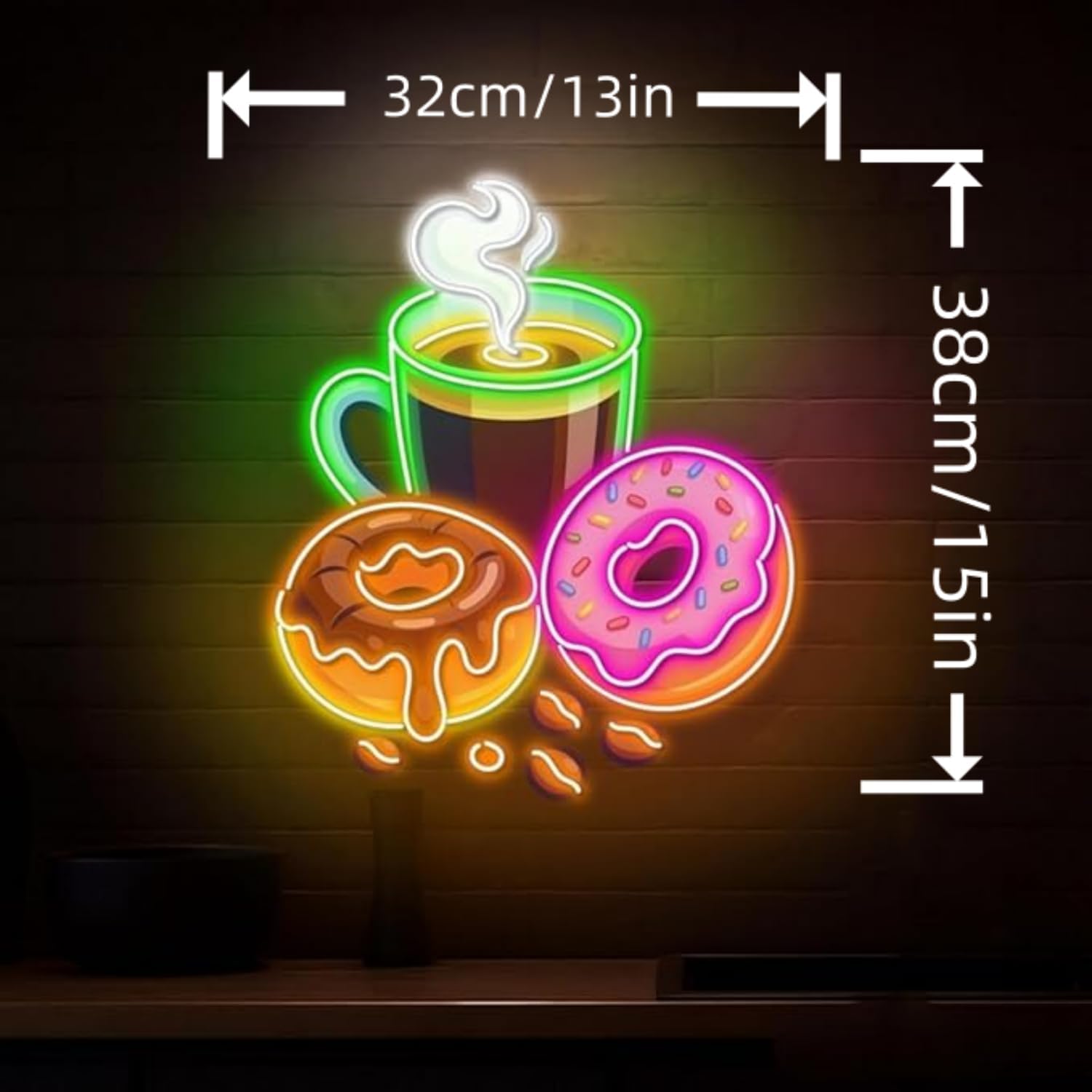 Donuts LED Neon Sign USB Power - Commercial Kitchen Walls recension och pris