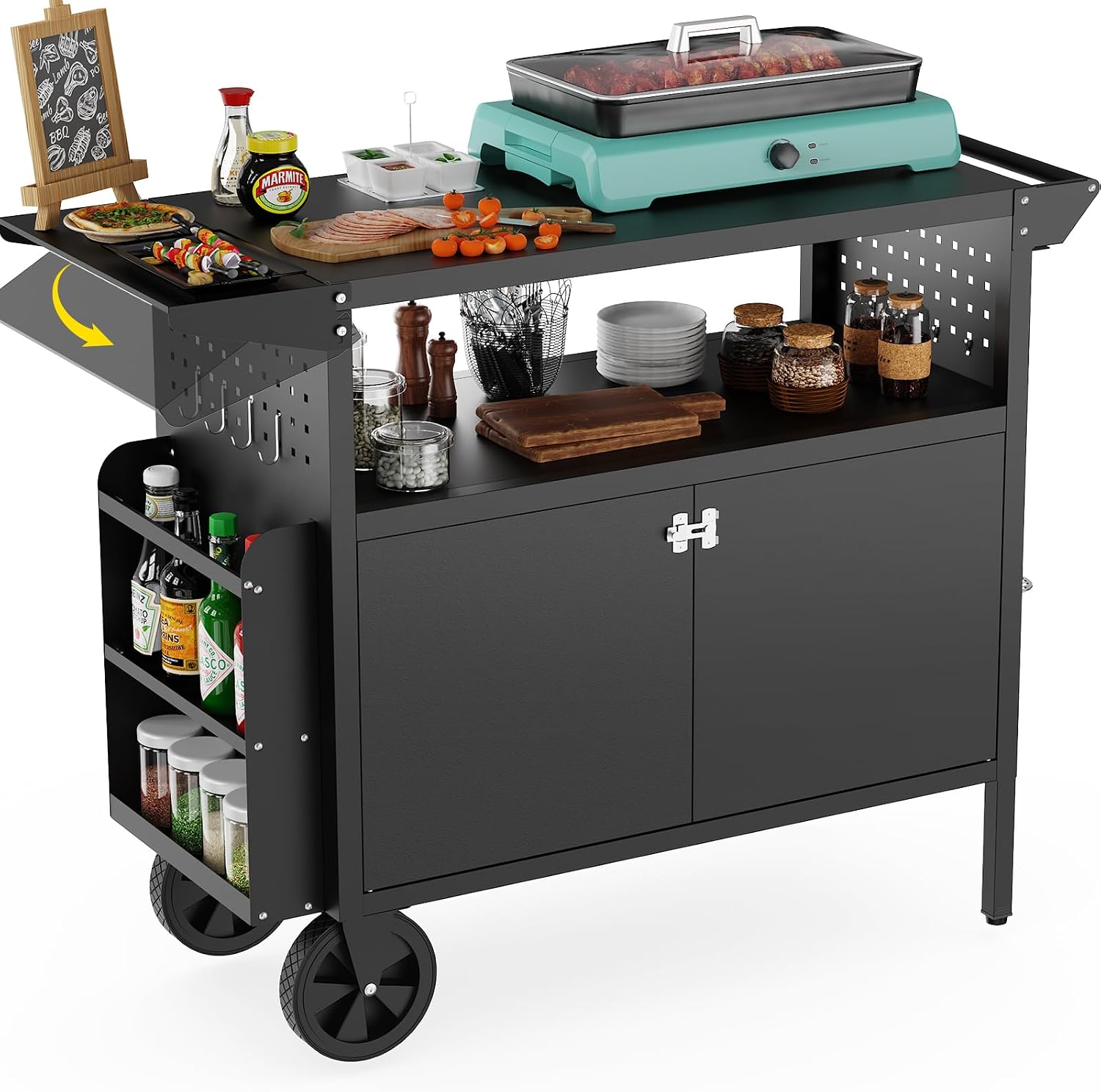 Outdoor Grill Cart Table With  - Commercial Kitchen Organization recension och pris