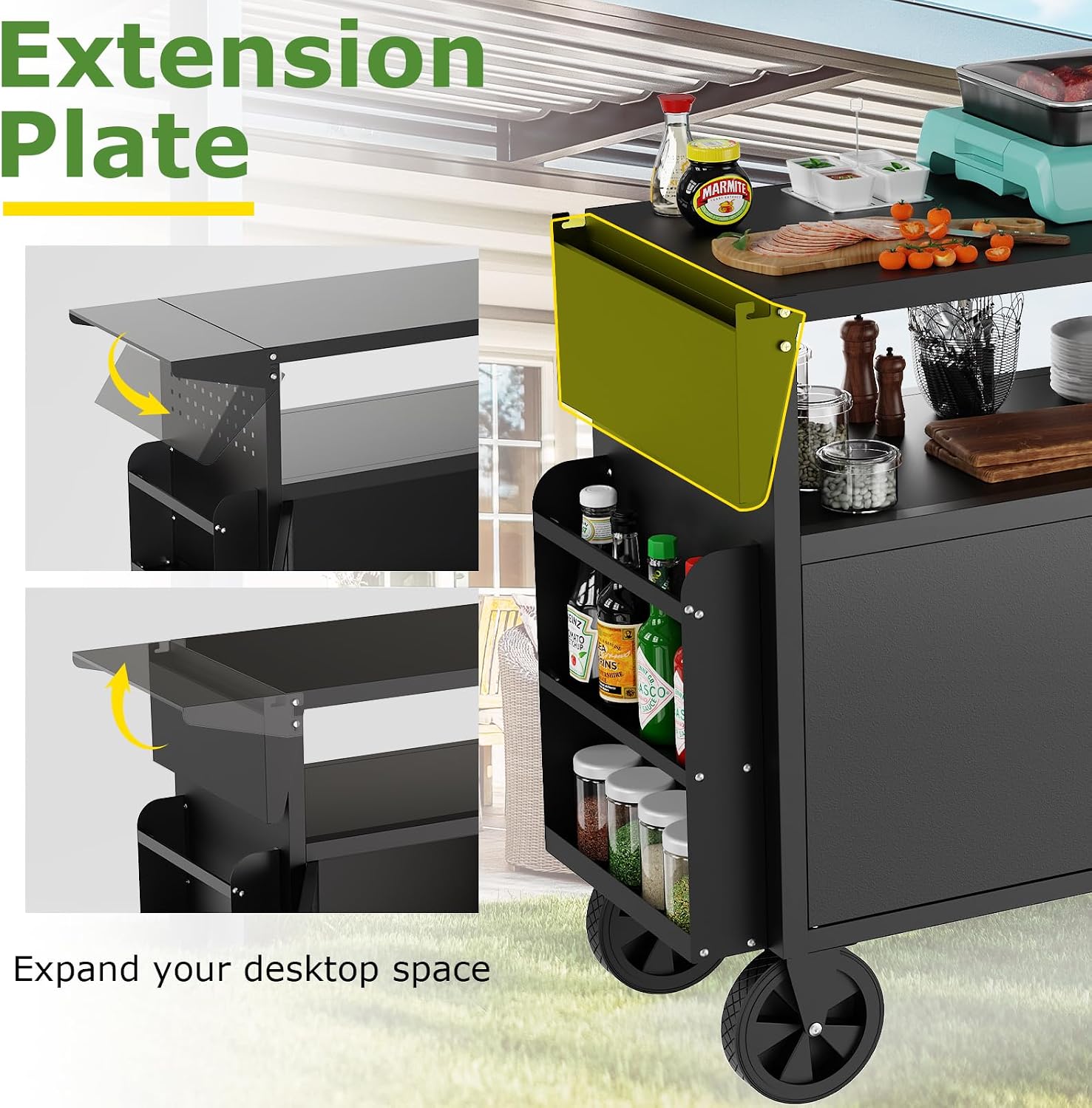 Outdoor Grill Cart Table With  - Commercial Kitchen Organization recension och pris