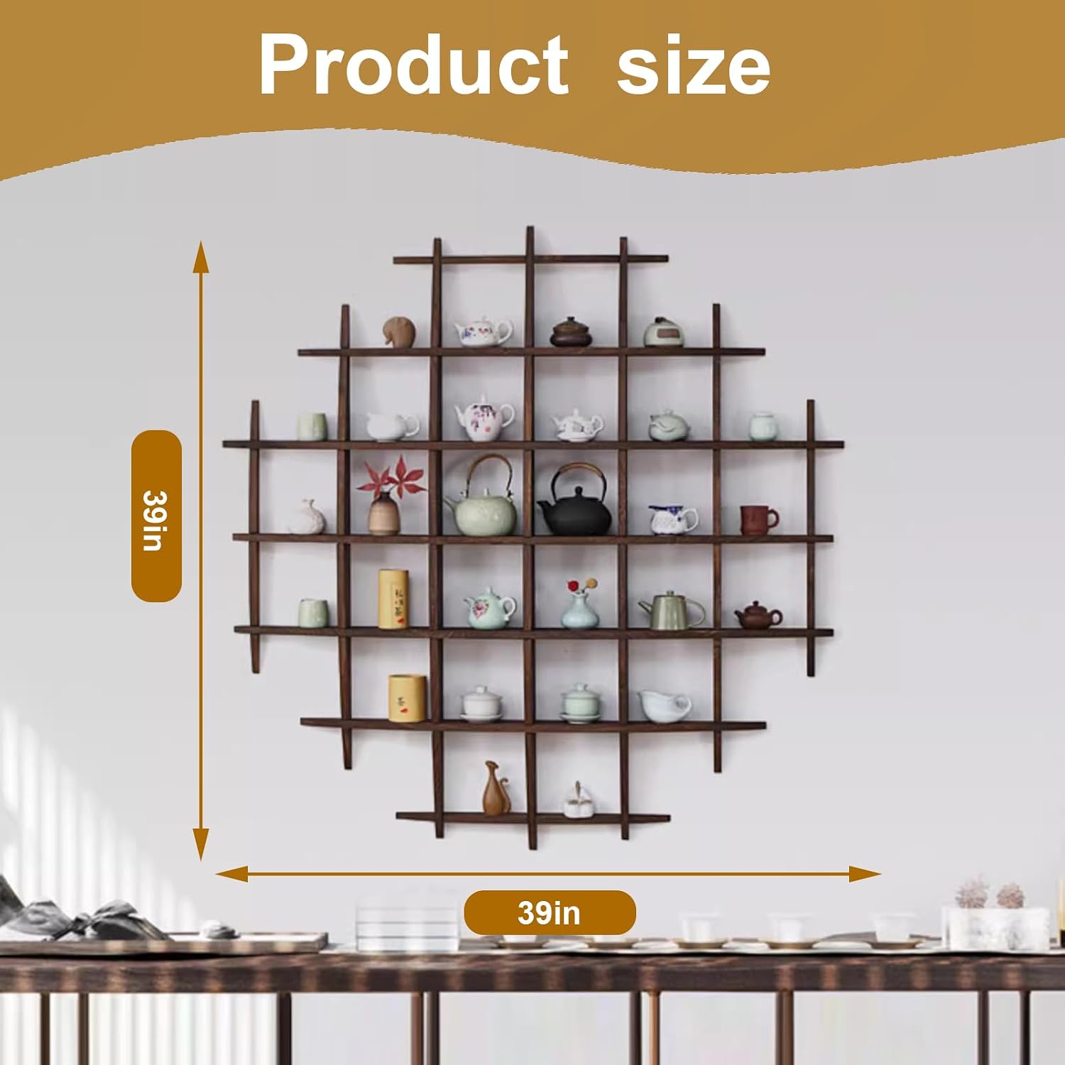 Solid Wood Chinese Tea Cup Hol - Commercial Kitchen Walls recension och pris