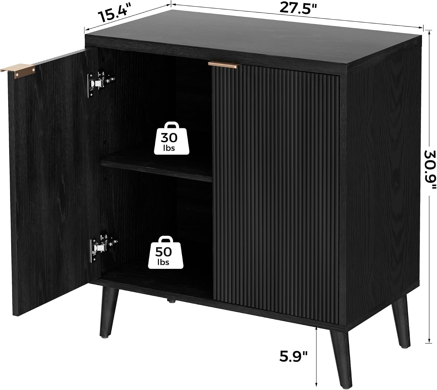 Fluted Buffet Cabinet With Sto - Commercial Kitchen Organization recension och pris