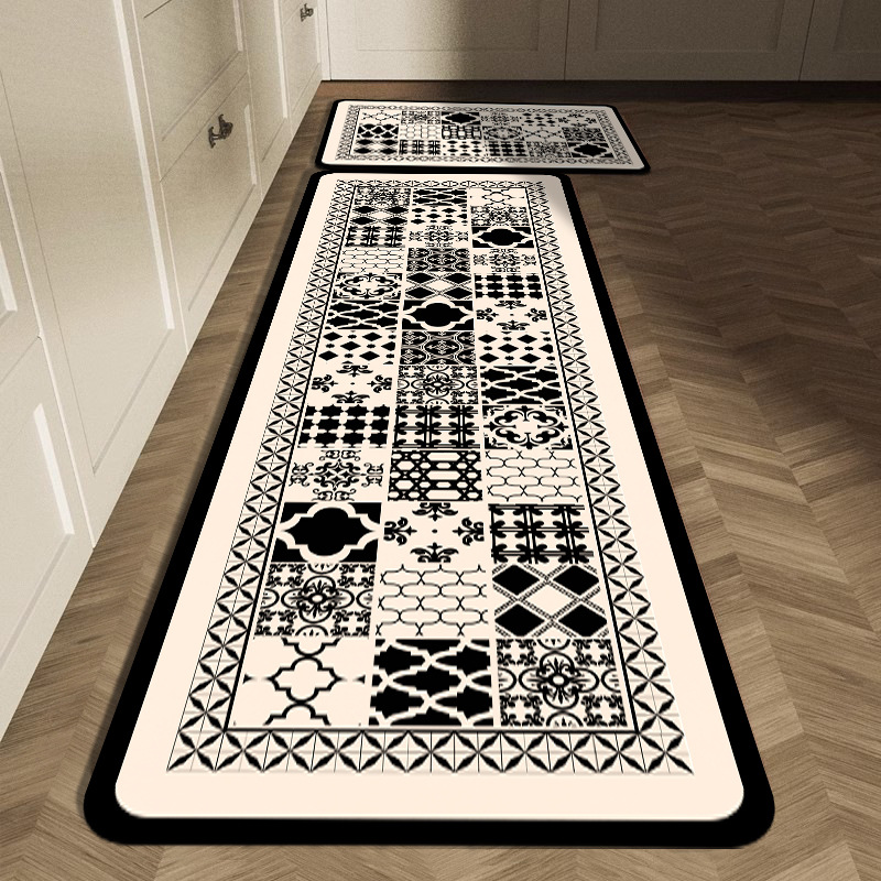 Black White Geometric Tile Kit - Commercial Kitchen Tile recension och pris