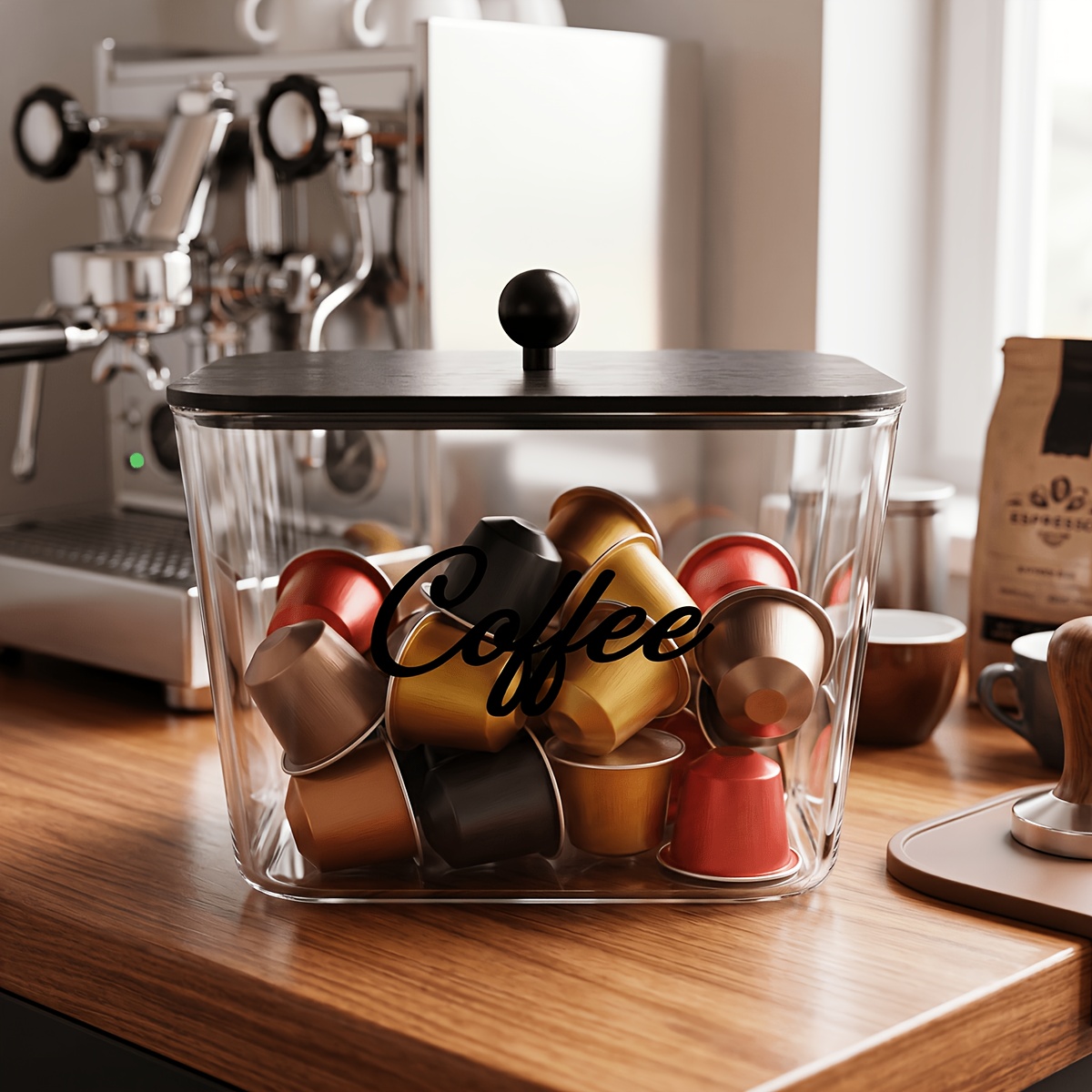 Coffee Pod Holder with Lids Pl - Commercial Kitchen Utensil Organizer recension och pris