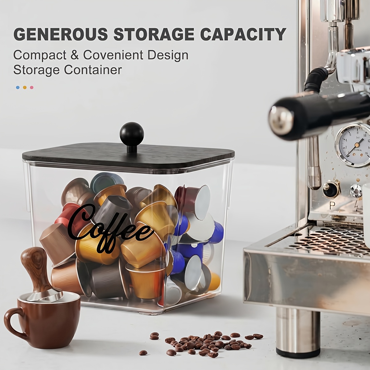 Coffee Pod Holder with Lids Pl - Commercial Kitchen Utensil Organizer recension och pris
