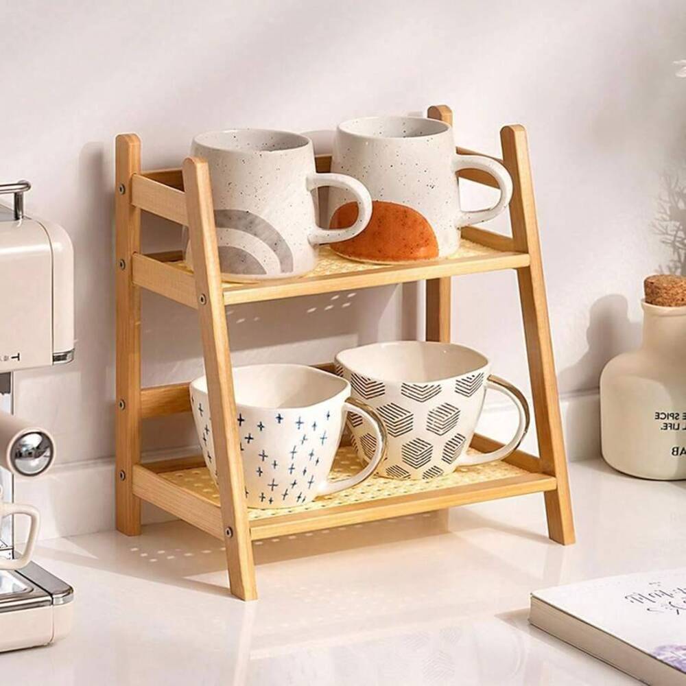 2-Tier Bamboo Countertop Stora - Commercial Kitchen Shelving recension och pris