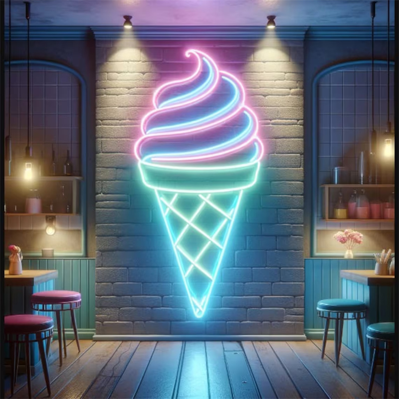 Ice Cream LED Neon Light | Wal - Commercial Kitchen Walls recension och pris