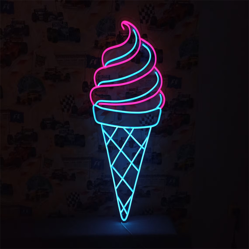 Ice Cream LED Neon Light | Wal - Commercial Kitchen Walls recension och pris