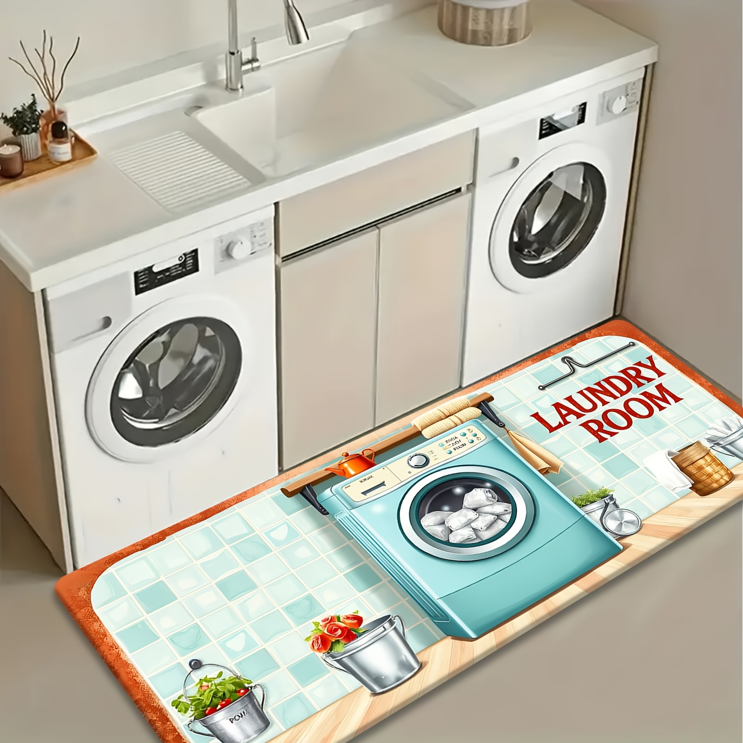 Retro Tile Washer Utensil Prin - Commercial Kitchen Tile recension och pris
