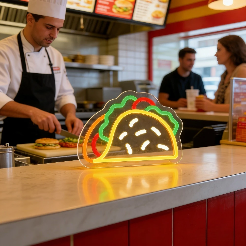 Taco Neon Sign LED USB Dimmabl - Commercial Kitchen Walls recension och pris