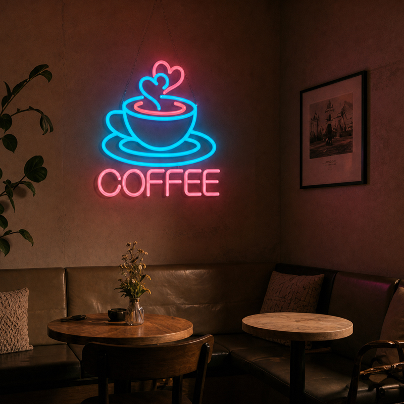 Coffee Neon Sign LED Neon Ligh - Commercial Kitchen Walls recension och pris