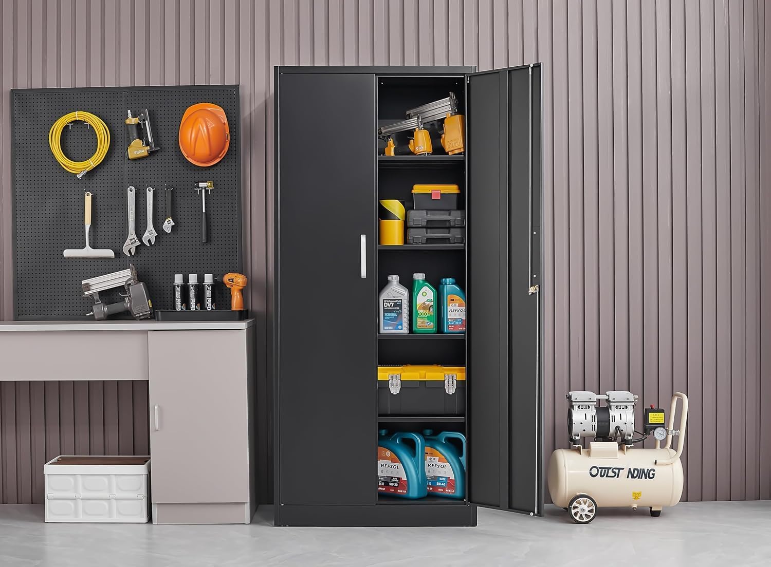 Metal Storage Cabinet With Adj - Commercial Kitchen Organization recension och pris