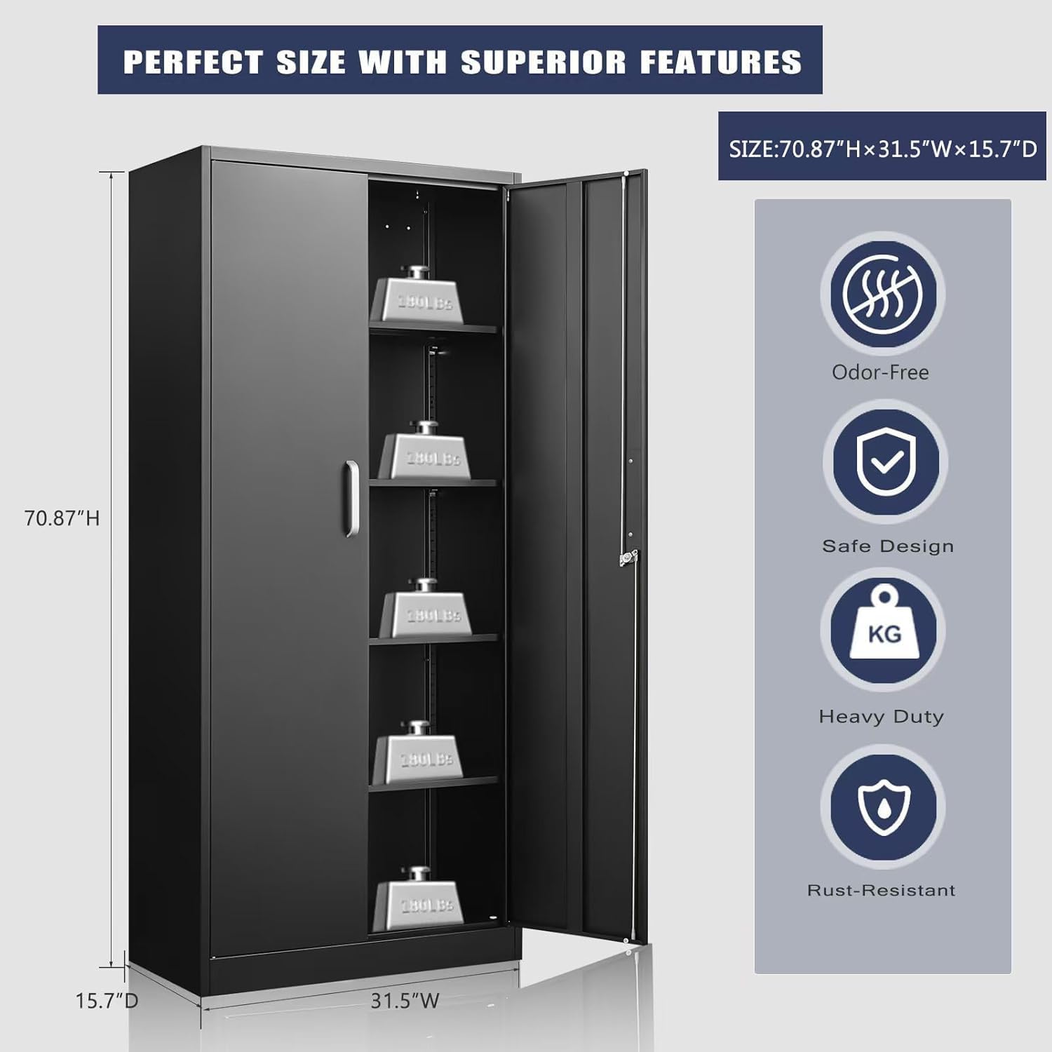 Metal Storage Cabinet With Adj - Commercial Kitchen Organization recension och pris