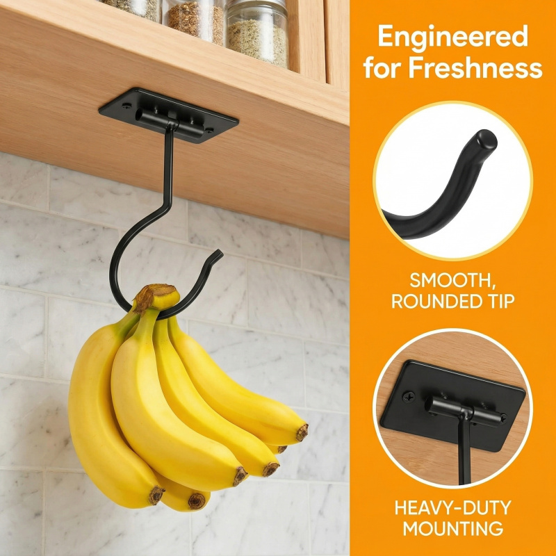 Black Metal Self-Adhesive Bana - Commercial Kitchen Organization recension och pris