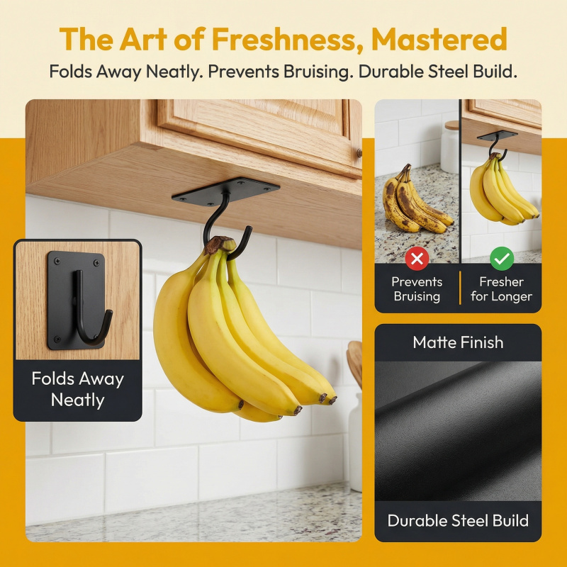 Black Metal Self-Adhesive Bana - Commercial Kitchen Organization recension och pris