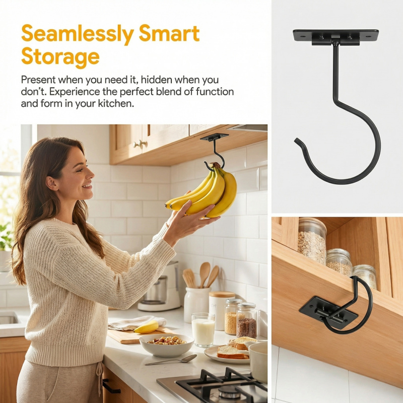 Black Metal Self-Adhesive Bana - Commercial Kitchen Organization recension och pris