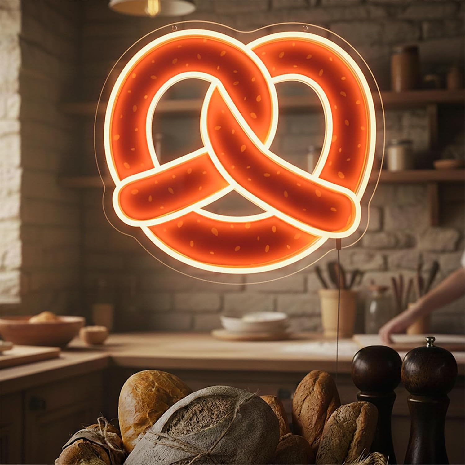 Pretzel Neon Sign USB Powered  - Commercial Kitchen Walls recension och pris